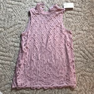 Light pink lace dress top